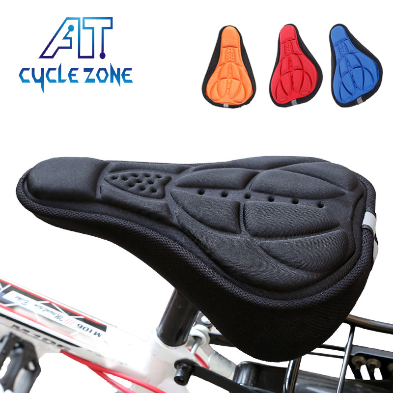 Mountain Bike 3D Cushion Cover Bicycle Cushion Thickened Silicone Sponge Comfortable Soft Saddle Cushion Bicycle Equipment