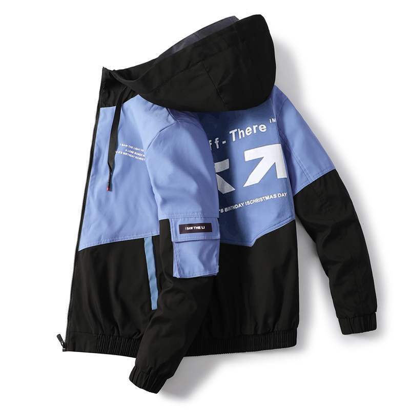 Cross Border Hooded Jacket 2023 Autumn New Youth Student Fashion kn Casual Jacket Loose Handsome Top Men
