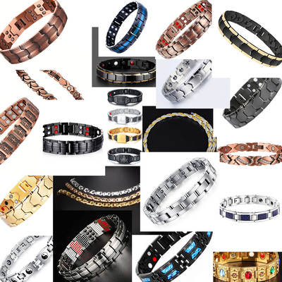 Dongguan titanium steel bracelet manufacturers jewelry supply copper magnet 4 element titanium steel stainless steel bracelet necklace wholesale