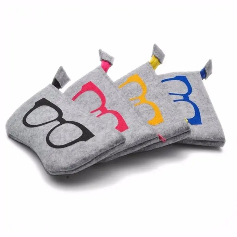 In stock cross-border factory thickened felt glasses bag glasses case sunglasses sunglasses bag storage bag felt glasses bag