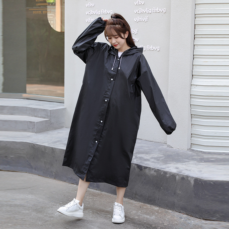 Factory thickened eva non-disposable adult raincoat travel portable raincoat long rainstorm raincoat wholesale