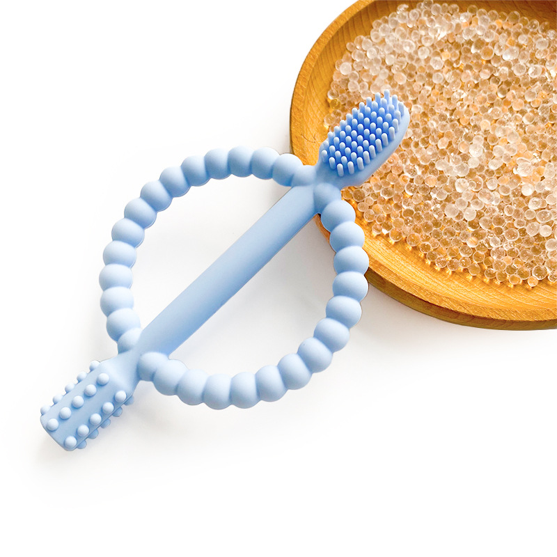 A generation of food grade baby grinding stick baby silicone gum custom can be boiled baby chewing toy