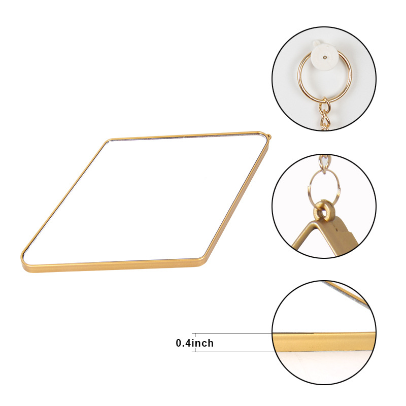 Jingchen factory direct sale diamond decorative mirror wall stickers living room dining room porch TV background wall mirror stereo