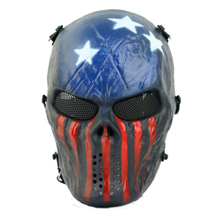 Amazon Outdoor Anti-impact Steel Mesh Lens Skull Mask Field Protective Mask Halloween Mask Ball