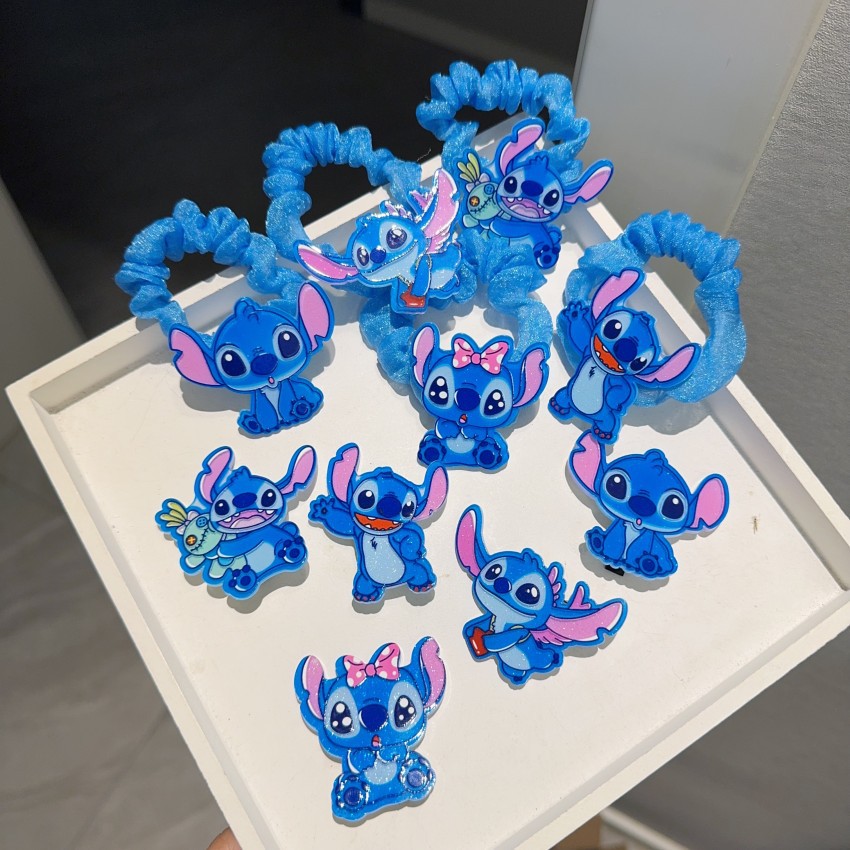 Cross-border Cute Blue Stilwell Intestinal Circle Cartoon Hair Ring Children's Jewelry Ponda Tie Rope Hair Accessories for Girls
