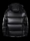 2024 new men's white duck down jacket men's warm fashion brand bright surface short thickened hooded jacket black and green