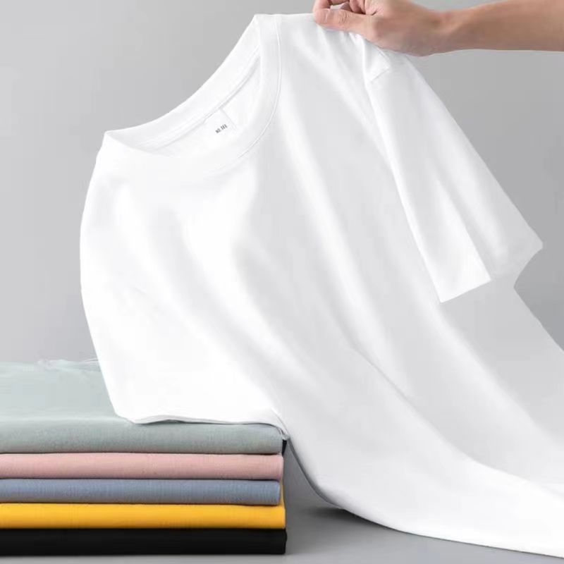[Solid color short sleeve] White
