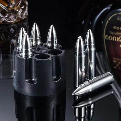 Bullet factory direct 304 stainless steel ice metal ice whiskey stone red wine cooling ice