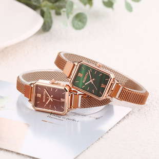 Factory direct marketing Net red ins Wind Forest peacock green small square watch wholesale literary small fresh Milan with small green watch