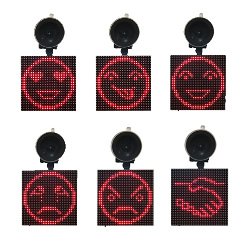 P4-32x32 Полный цвет Bluetooth Car Emoji Экран, цвет светодиодный эмотик автомобильный дисплей светодиодный свет