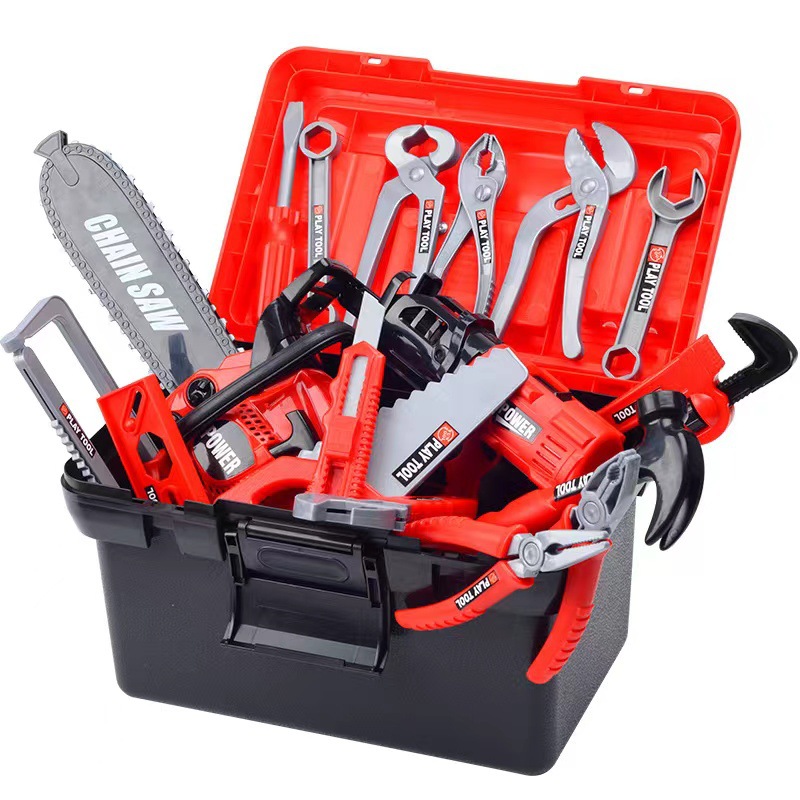 Cross-border children's toolbox baby simulation repair tools electric drill screwdriver boys and girls electric disassembly toys