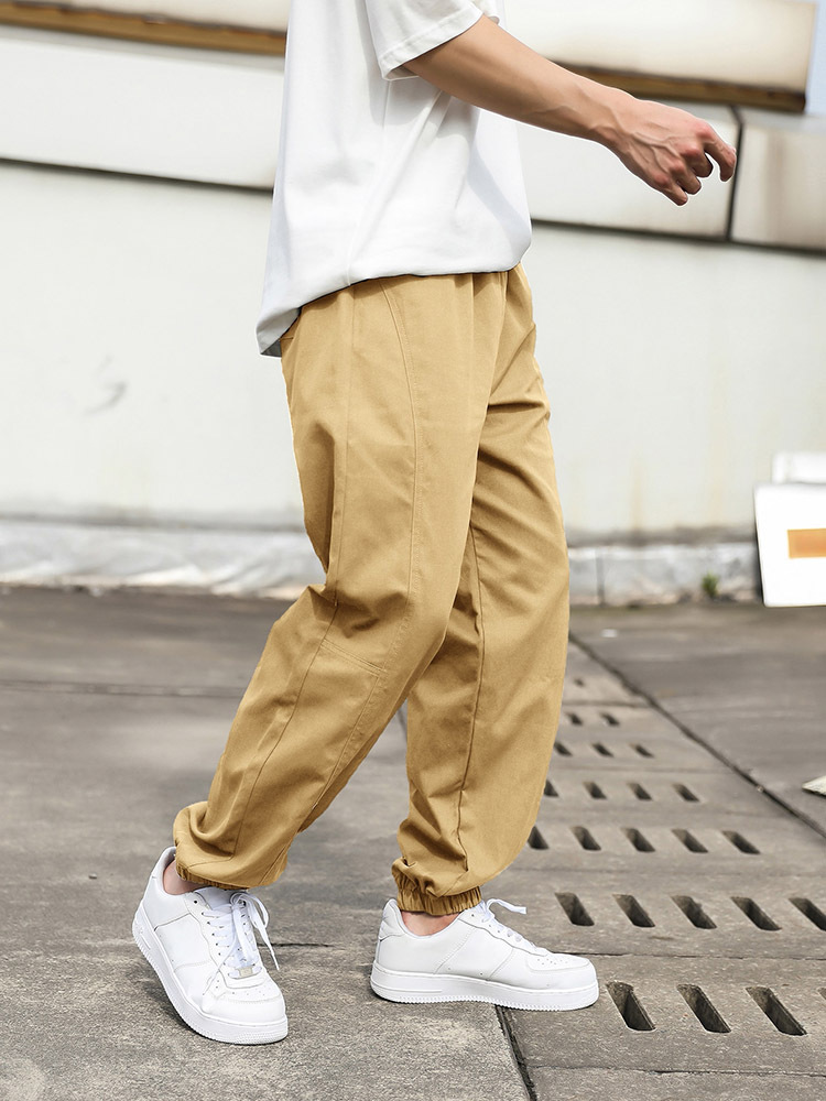 Four seasons men's casual pants trendy elastic pants fashion toe pants foreign trade casual sports work pants men