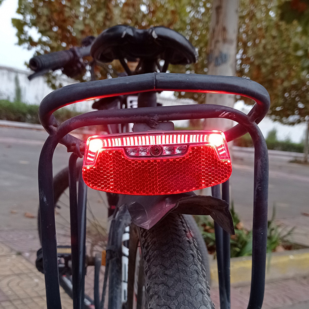 Mountain bike bicycle taillight folding car rear tail shelf installation LED warning light night riding equipment accessories