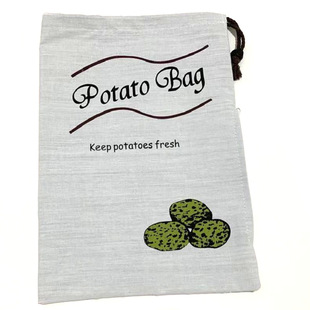 Onion Potato Storage Bag Canvas Bundle Pocket Vegetable and Fruit Factory Pattern Canvas Gift Bag Shopping Bag