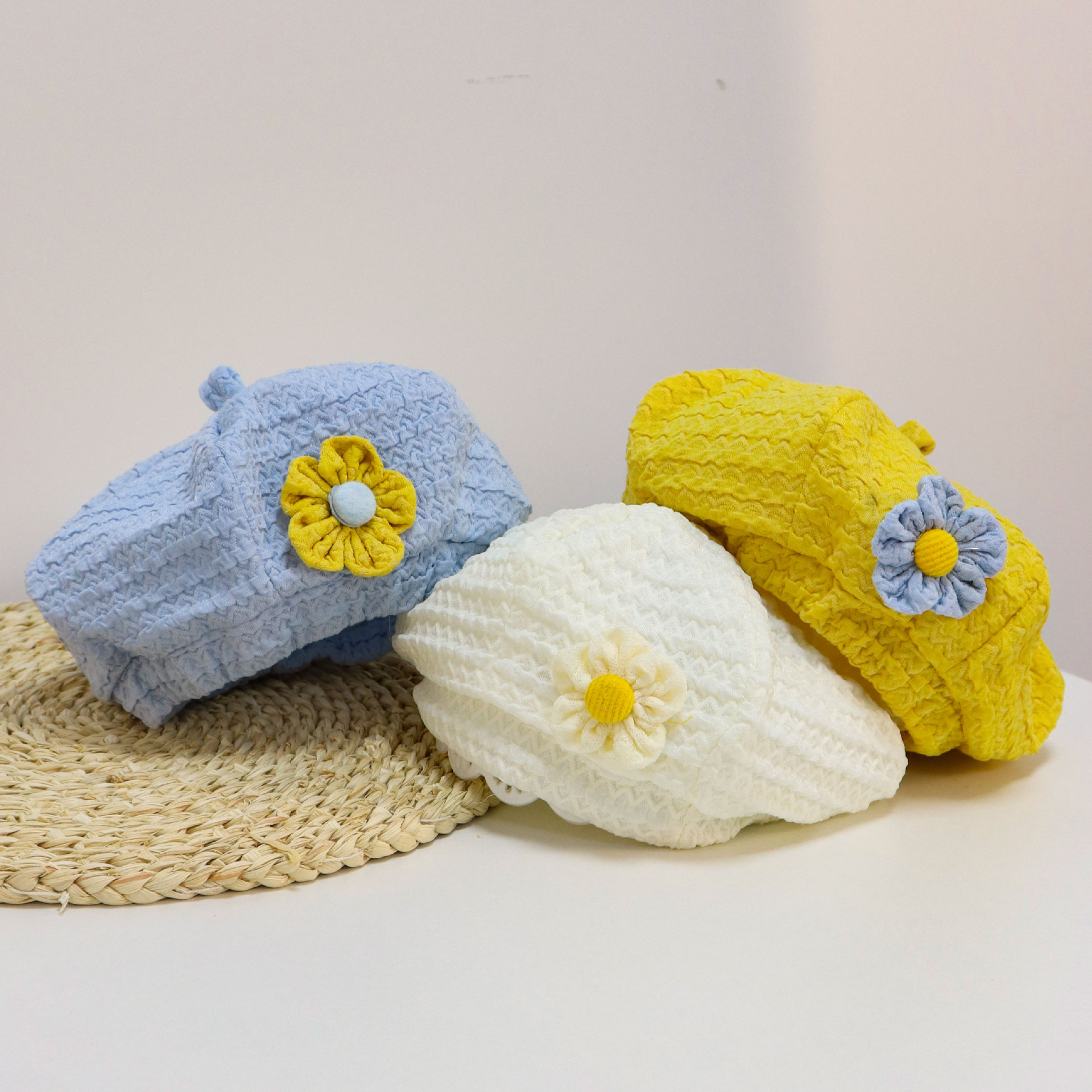 Children's Beret Girl Summer Cute Fashion Girl Korean Lace Cap Baby Hat Spring and Autumn Girl's Baby Hat
