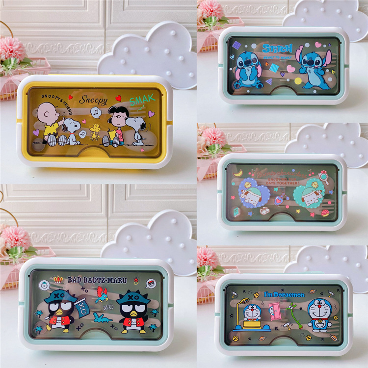 Japanese coolomi portable lunch box girl heart portable portable lunch box student separated lunch box fruit box