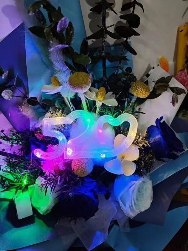 Valentine's Day LED Decorative Light Birthday Cake Gift Box Flowers Flower bouquet Floral packaging LOVE luminous letter string of lights