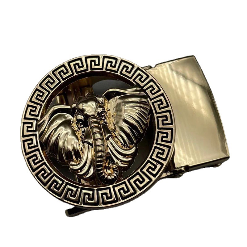 2022 new tiger head this year tiger head belt buckle automatic buckle card head variety of buckle