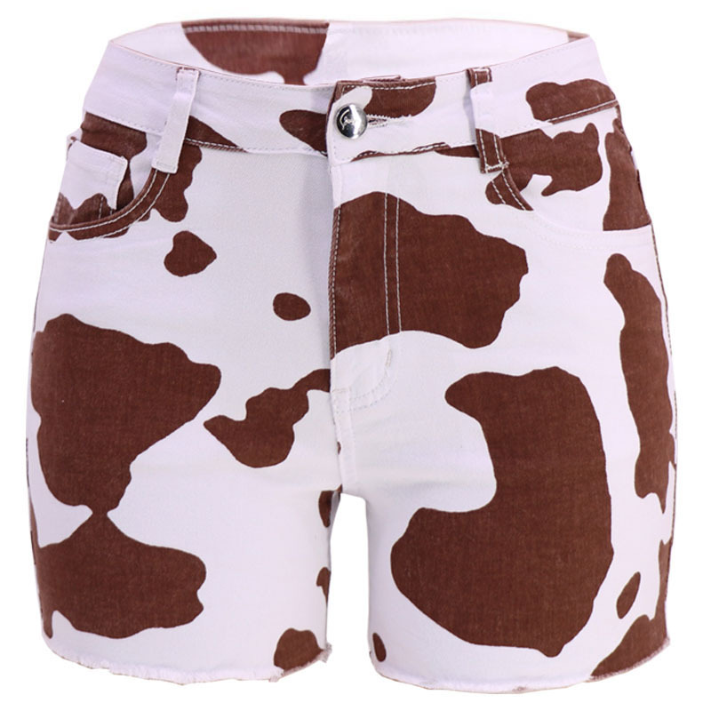 High-end Jeans Summer Casual Four Seasons Tie-dyed European and American Cross-border French E-commerce Straight Shorts Women