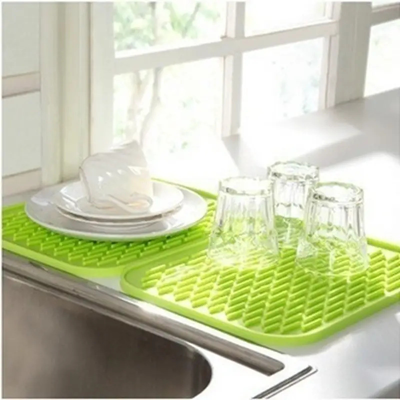 Colorful silicone insulation placemat European-style tableware household pot mat table mat draining mat car phone mat thickened