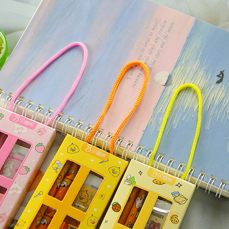 Cute Primary School Students Stationery Set Five-piece Set Kindergarten Children's Birthday Gift Five-in-One Stationery Set Gift Box