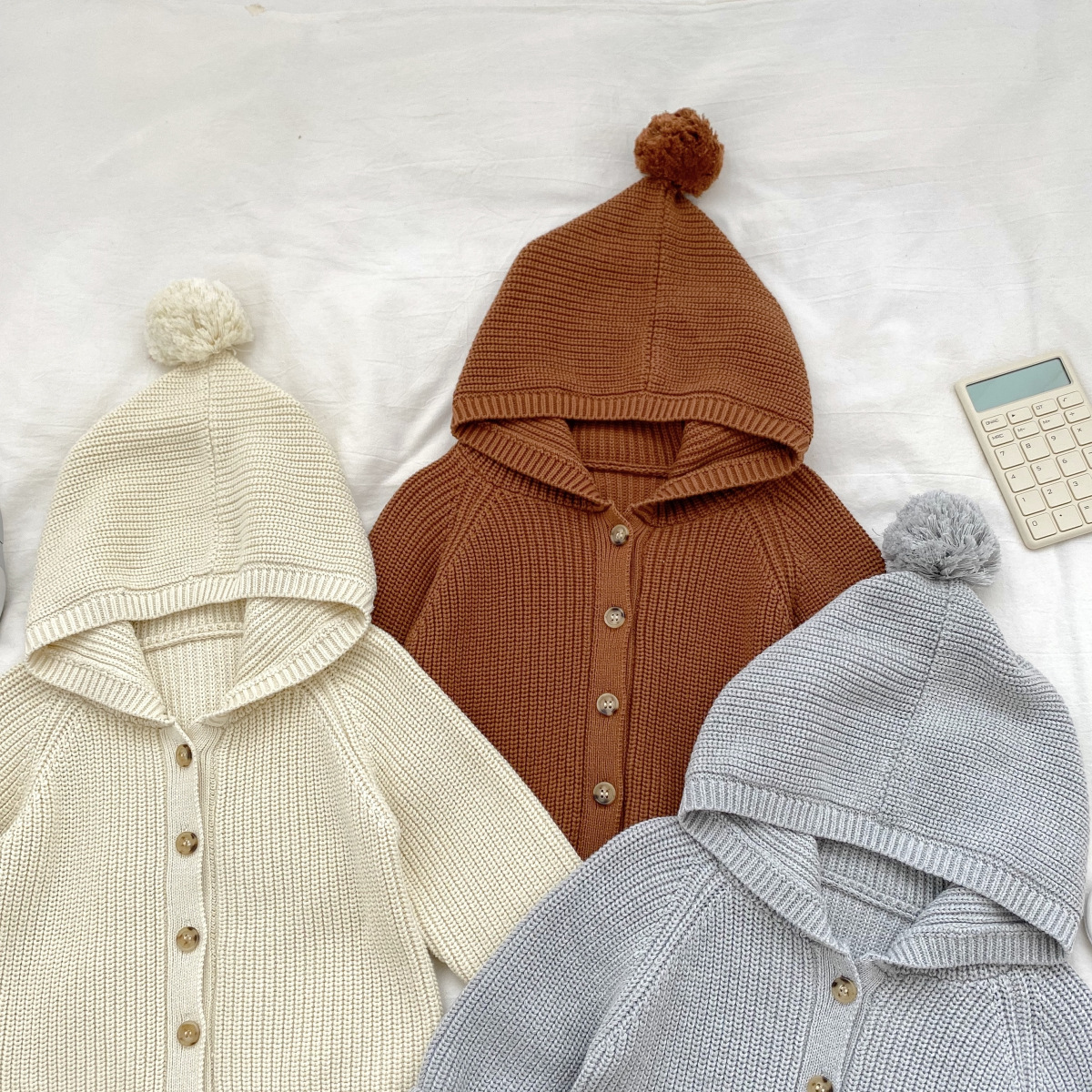 ins Korean style western style small coat 2024 new baby cotton knitted cardigan baby Western style sweater hoodie