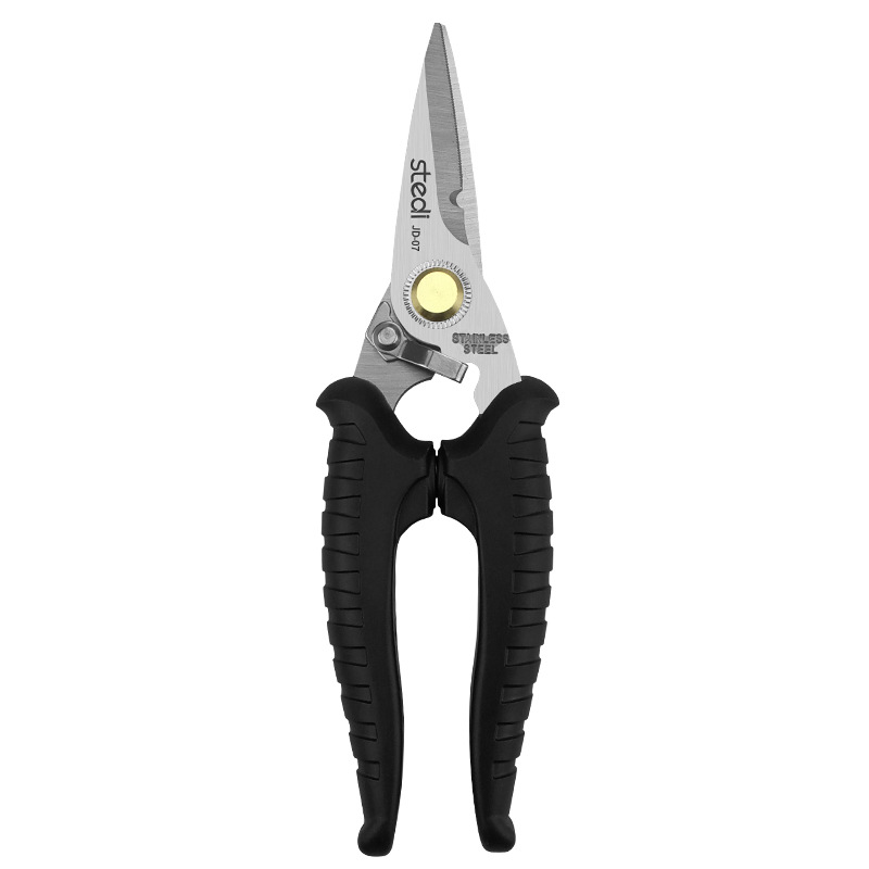 Sitli imported stainless steel scissors multi-functional industrial household carpet electrician scissors iron branch leather scissors