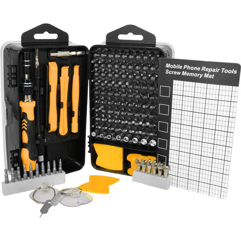 Spot wholesale multi-function 115 screwdriver set S2 batch head mobile phone repair tools Precision screwdriver