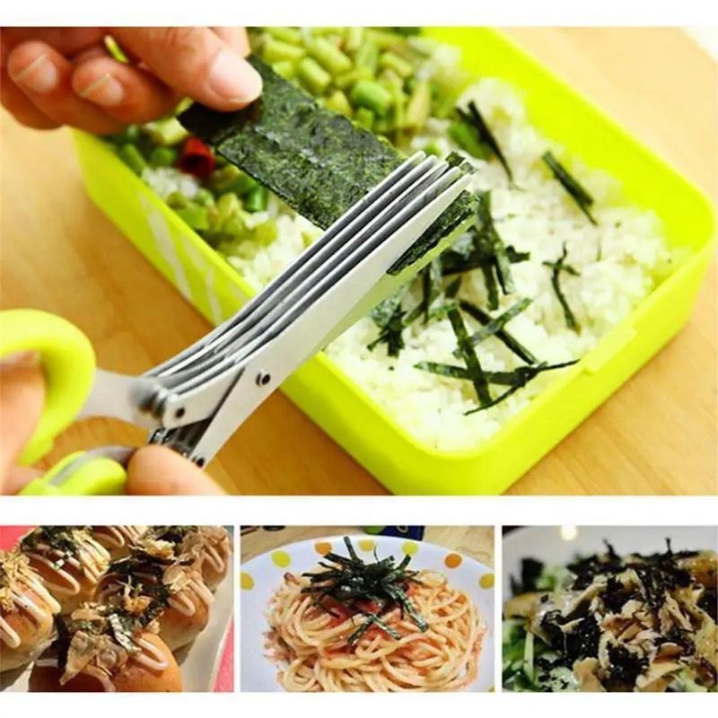 Multi-layer scissors onion and vegetable scissors five-layer office paper scissors stainless steel material long-term stable in stock supply