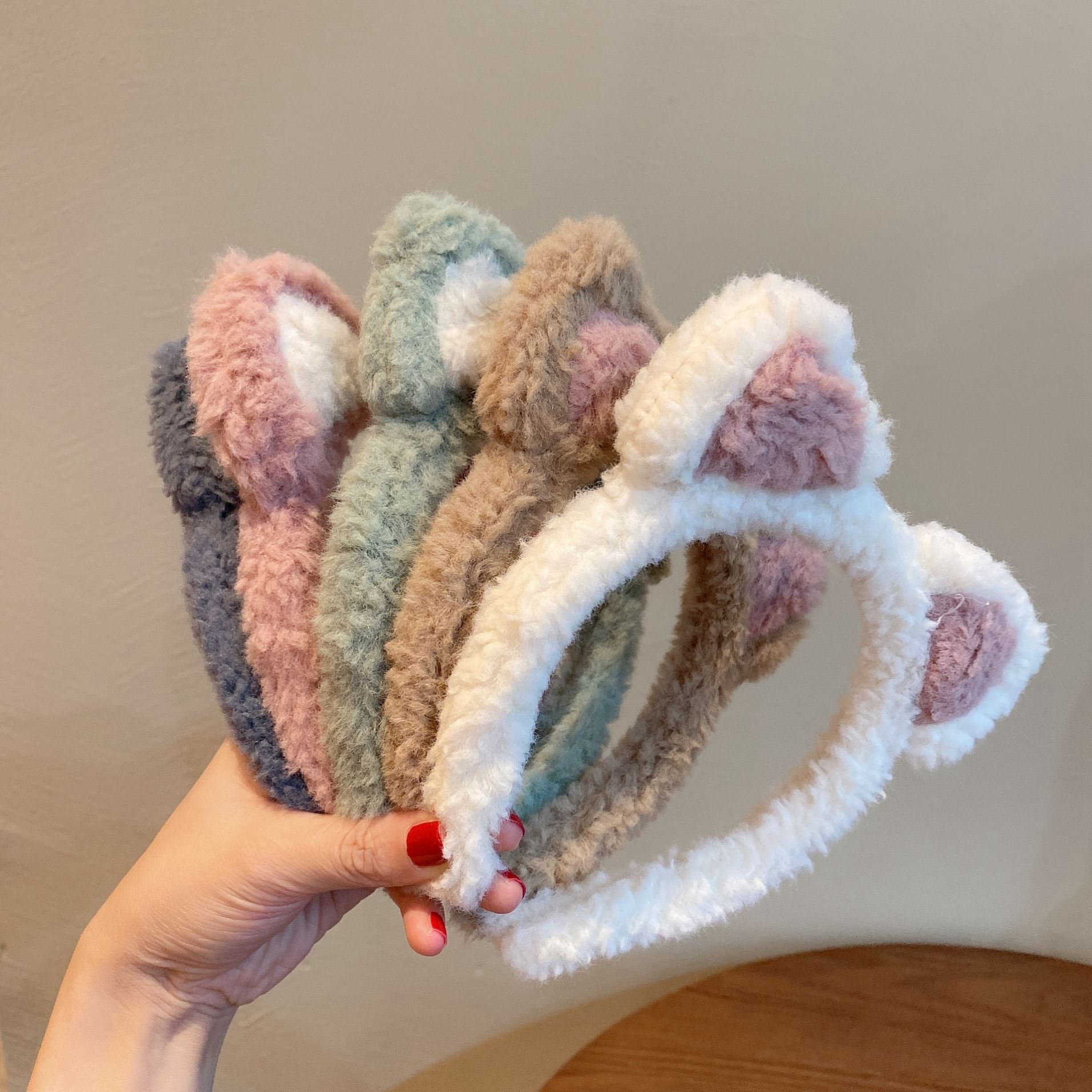 Cute Plush Bear Ear Headband ins Girl Heart Cartoon Headband Wash Face Hair Card Sell Meng Soft Sister Hair Accessories Headwear