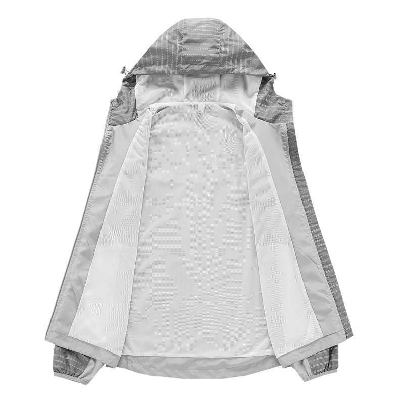 Foreign Trade Printed LOGO Outdoor Sports Men's Coat Spring and Autumn Windproof Hooded Jacket Men's Thin Windbreaker Men's Jacket