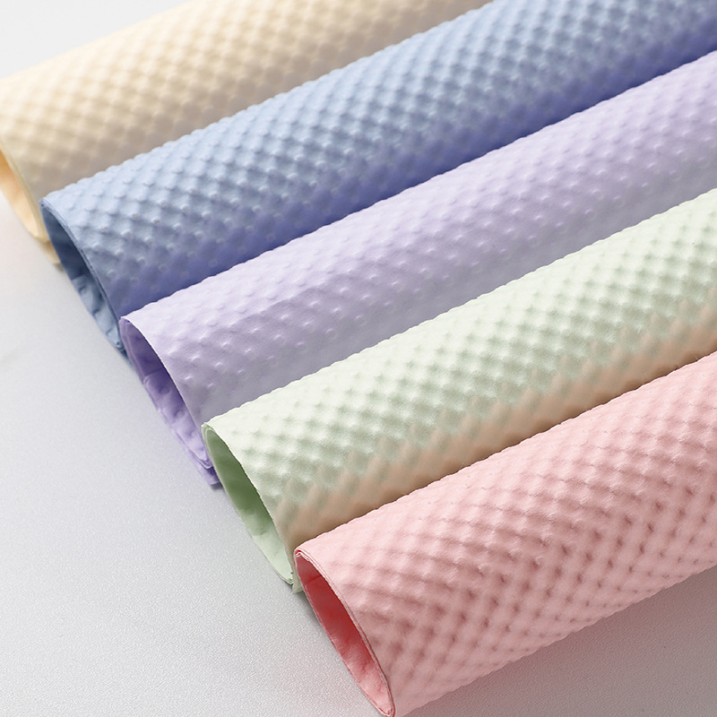 Hot sale in stock wholesale new style three-dimensional emboszed paper flowers gift bouquet wrapping paper glazed emboszed paper