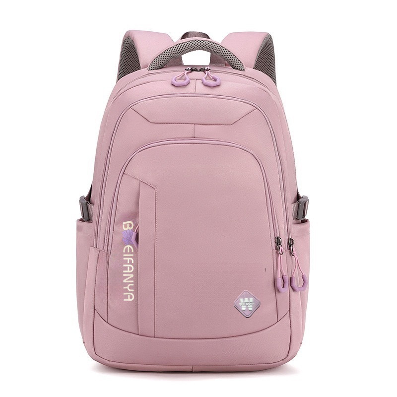 Cross-border large capacity lightweight backpack schoolbag female middle school student new trendy male burden reduction spine protection backpack