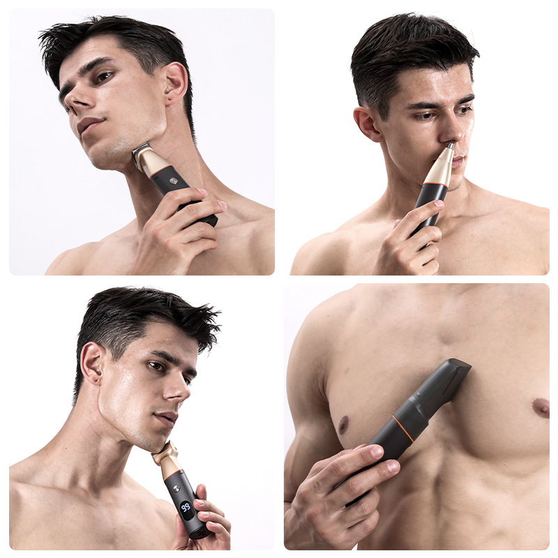 Russia OZON Hot Sale Hair Clipper suit Men's 5 in 1 Shaving Electric Hair Cutter Nose Hair Body Washing