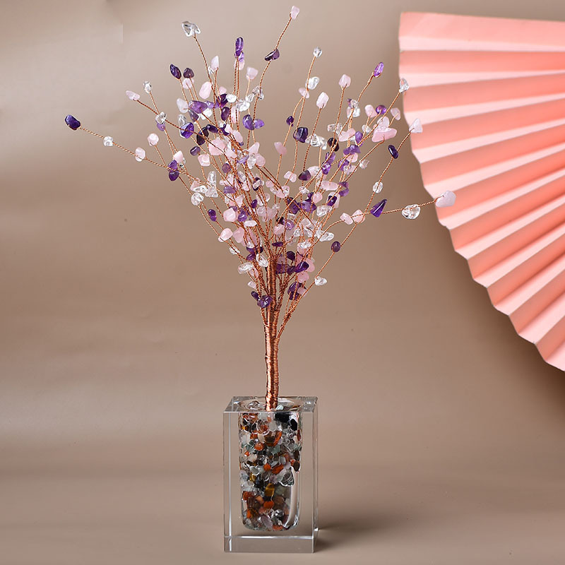 Crystal Fortune tree fortune tree desktop office decoration Crystal Crafts