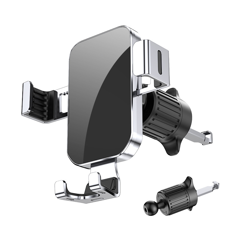 Car mobile phone bracket air outlet with hook adjustable rotating car navigation bracket gravity car bracket explosions