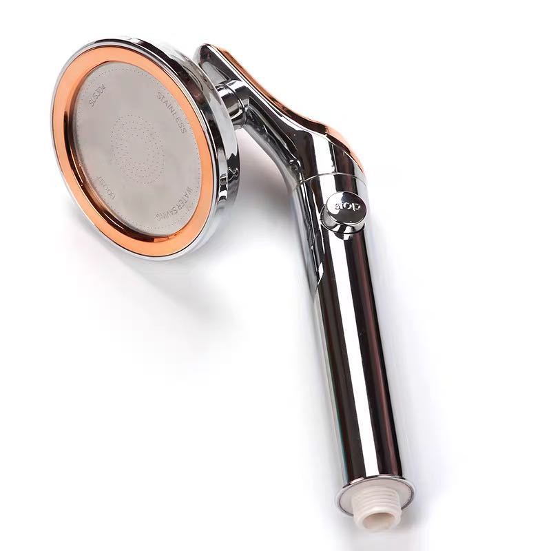 Wholesale universal supercharged shower head one-click water stop handheld nozzle shower head Bath switch supercharged shaking head shower