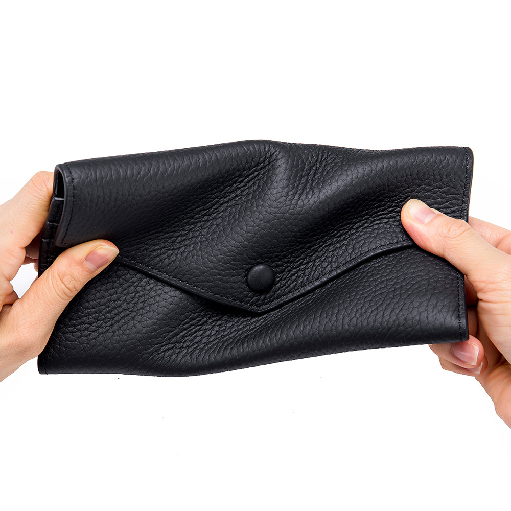New leather long wallet multi-functional hand bag mobile phone wallet soft leather simple temperament wallet large capacity