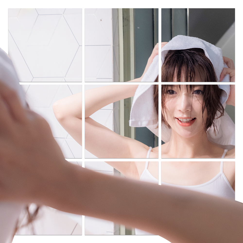 Hot Selling Self-adhesive Mirror Wall Stickers Acrylic Mirror Stickers HD Soft Mirror Not Fragile Punch-free