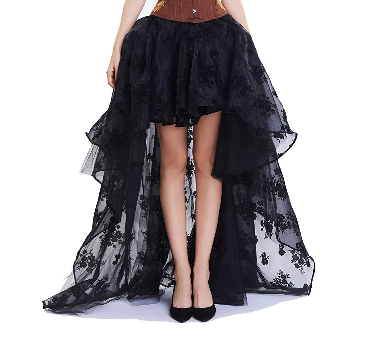 High Waist Elasticized Band Casual Mesh Shaggy Women's Irregular skirt Tutu lady tulle skirt