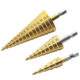 Hexagon shank pagoda drill bit high speed steel titanium plated step drill reaming tool hole opener wholesale step drill set