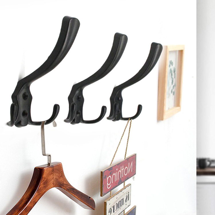Cross-border metal clothes hook Nordic triangle clothes bathroom wardrobe door wall hanging wall hanging hook wholesale