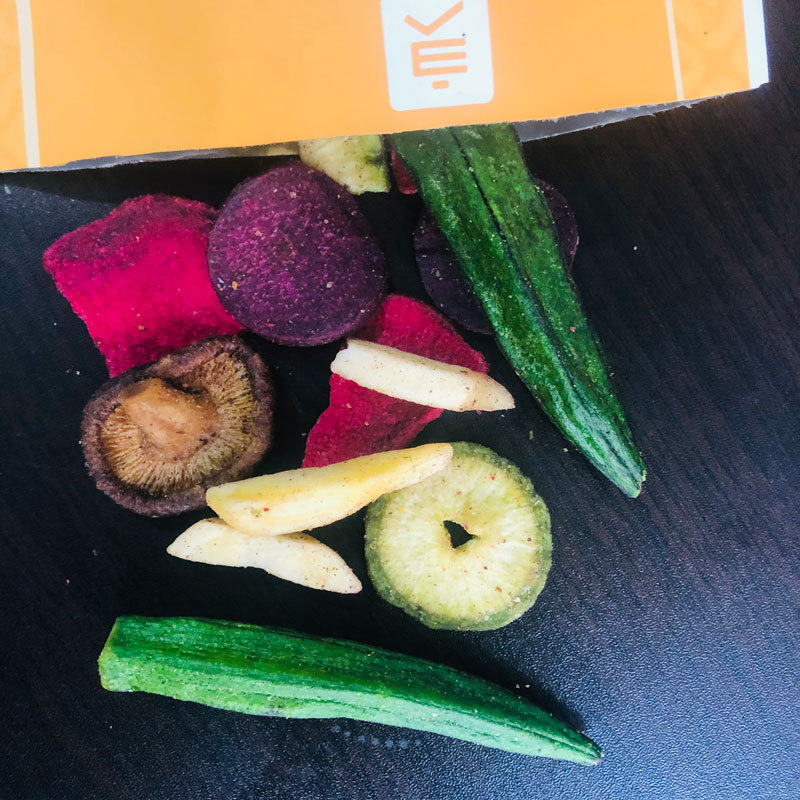 Liangpin shop colorful dried vegetables 50g instant mixed pack fruit and vegetable crisp dried okra chips dry snacks