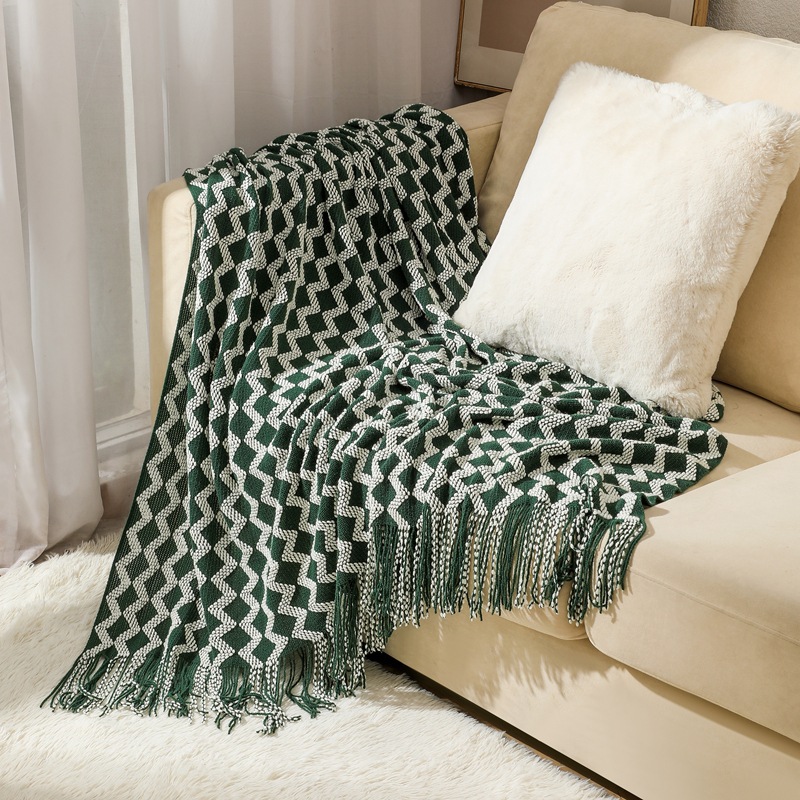 Knitted Blanket sofa blanket blanket bed towel blanket summer office air conditioning blanket nap blanket small blanket wholesale