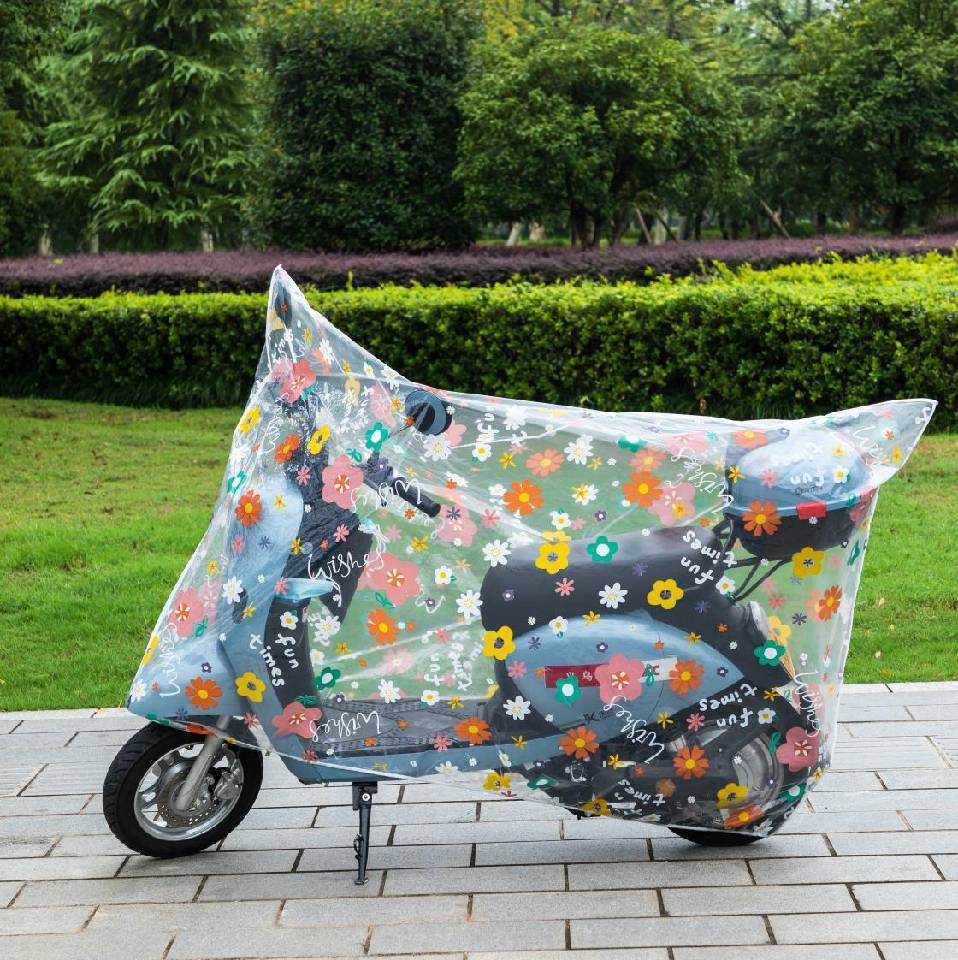 PEVA battery car cover rain-proof dustproof stain-resistant motorcycle cover transparent electric car cover motorcycle cover
