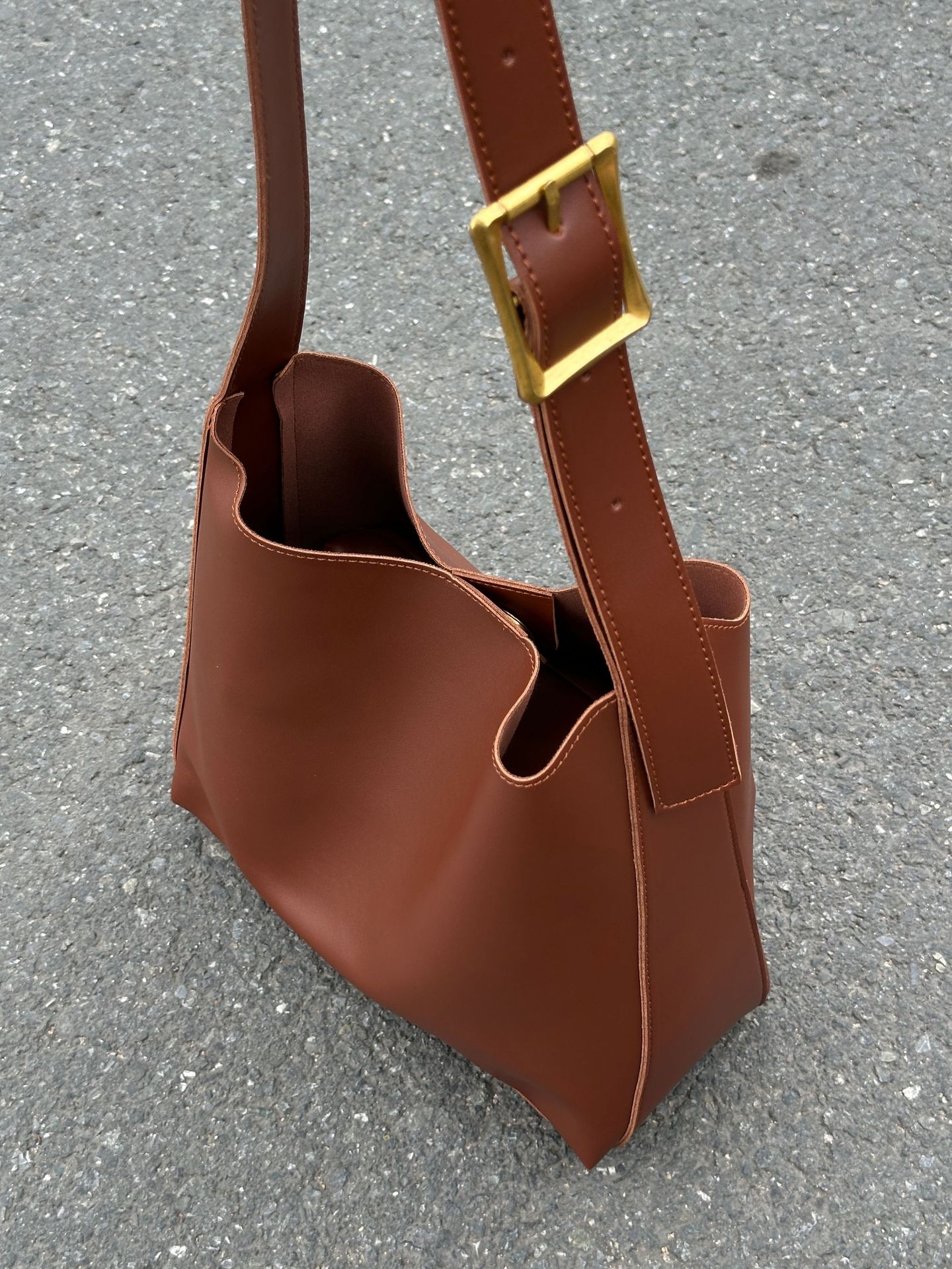 handbag New Fashion All-match Bucket Large Capacity Simple Casual Two-piece Soft Collapse Shoulder Crossbody Bag_voghion.com