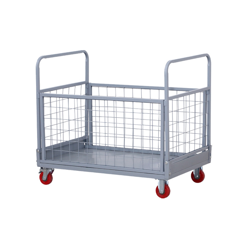 Folding Grid Trolley Express Turnover Vehicle Warehouse Goods Truck Material Vehicle Stall Trolley