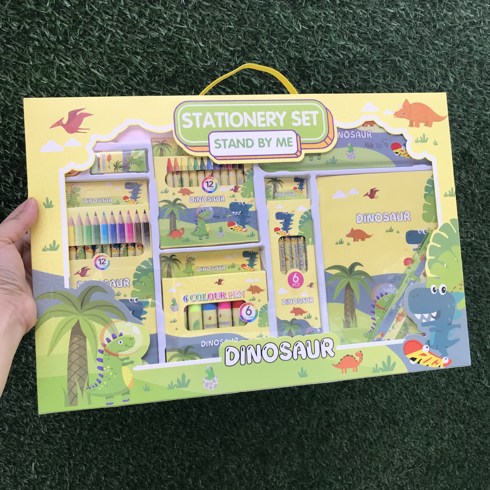 Children's Day Gift Primary School Stationery suit Gift Box Kindergarten Birthday Gift Animal One Horned Dinosaur Pen Set