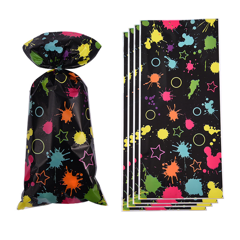 Flower theme color Candy Candy bread bag printed pattern wedding birthday party supplies tie pocket