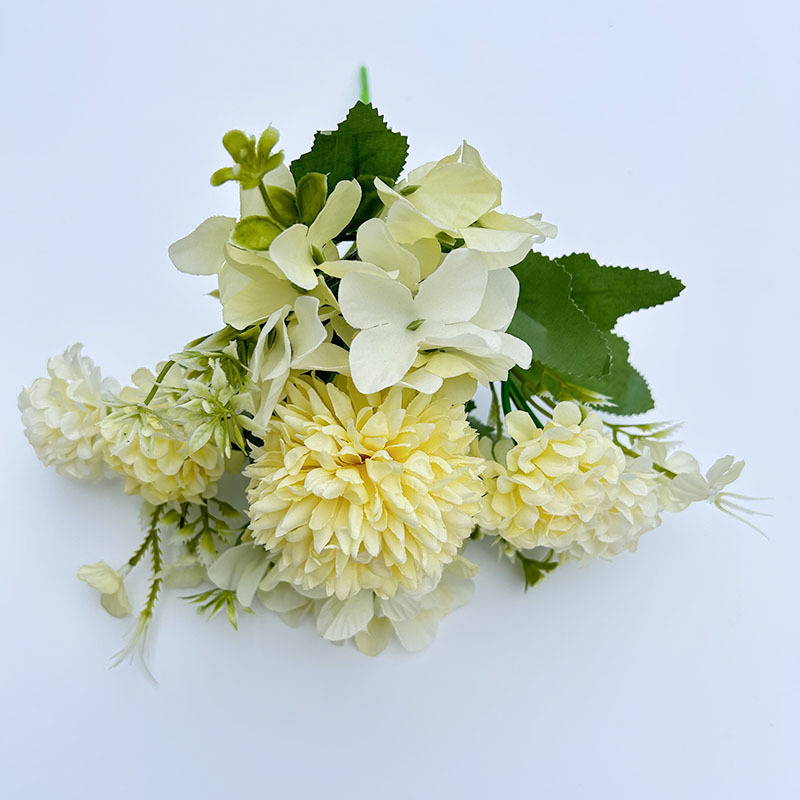5 fork small flower simulation bouquet artificial Juanhua home hotel decoration flowers_voghion.com
